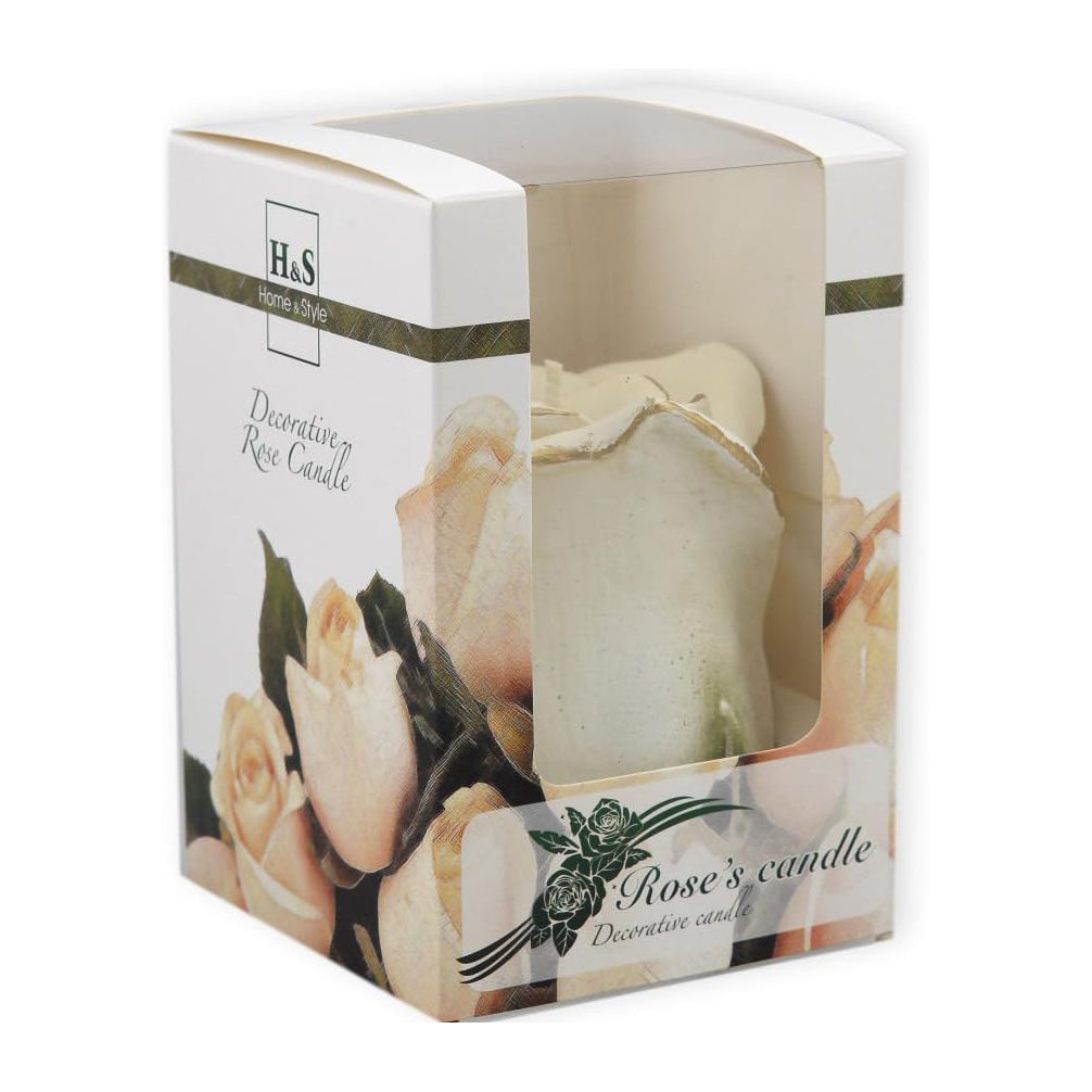 Kerze Deko Rose creme 80/100 inkl. Box