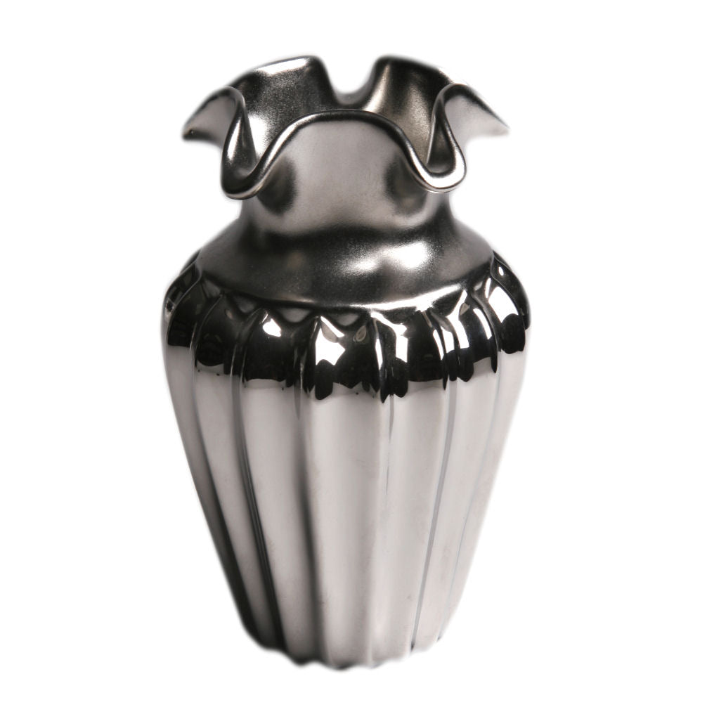 Vase groß Silber geschwungen ca 33 cm