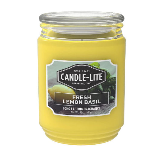 Candle-Lite Duftkerze im Glas Fresh Lemon Basil mit Snug Deckel