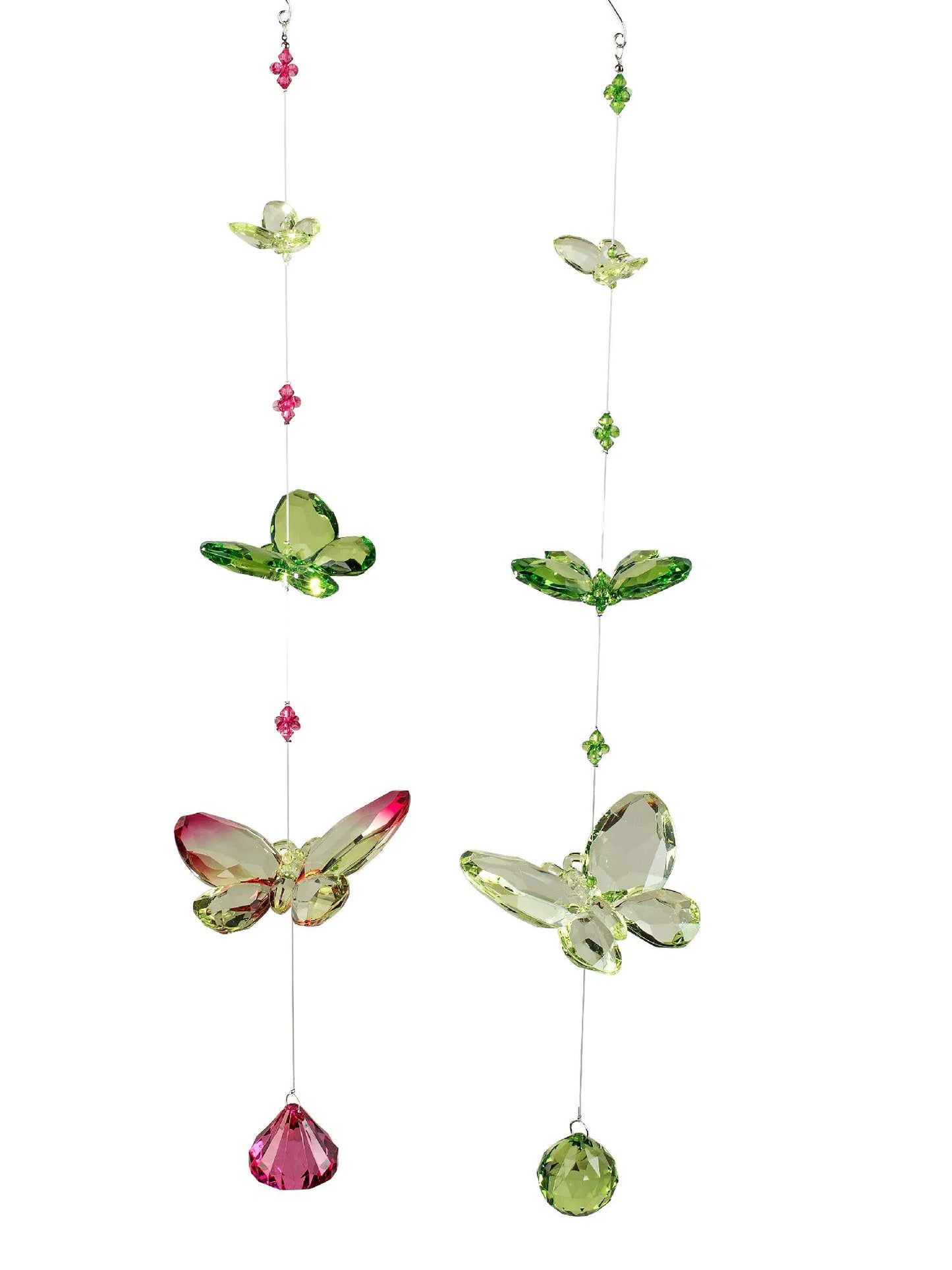 Formano Deko Hänger Schmetterling Kristall grün oder rosa-grün