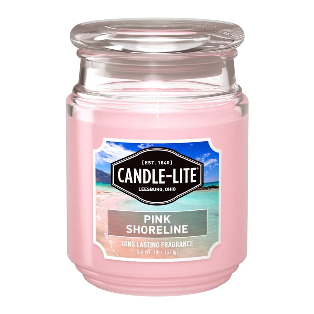 Candle-lite - Duftkerze im Glas, Pink Shoreline 510g, pink rosa , 10 x 10 x 14.5 cm