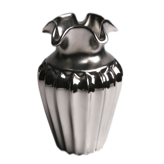 Vase groß Silber geschwungen ca 33 cm