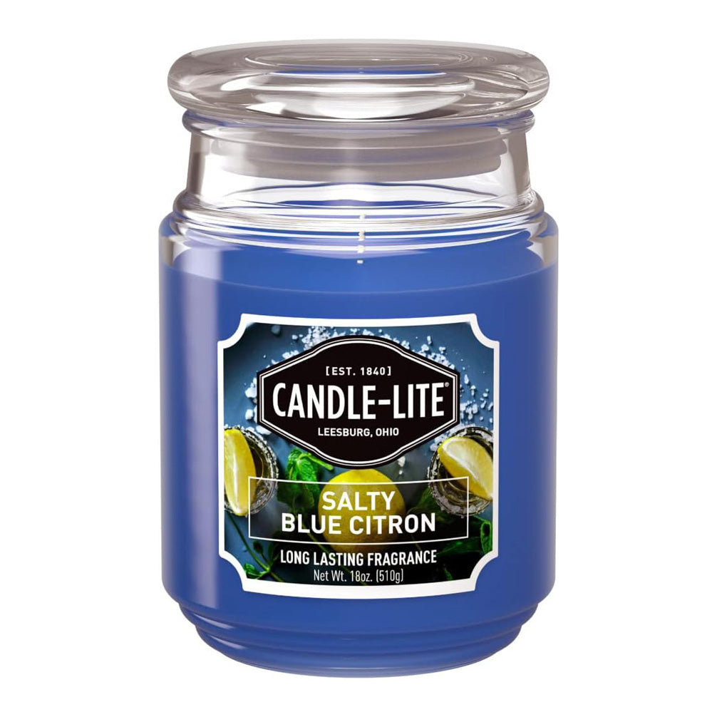 Candle-lite - Duftkerze im Glas, Salty Blue Citron 510g, blau 10 x 10 x 14.5 cm